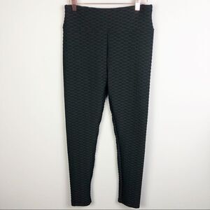 TIK TOK Booty Scrunch Textured Black Leggings Women’s XXL